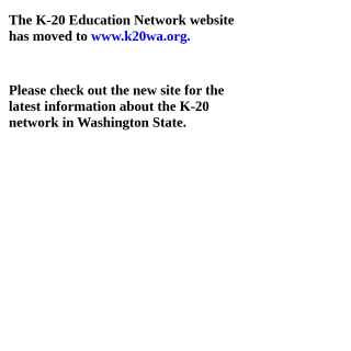 Washington State K-20 Telecommunications Network  website