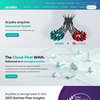 Aryaka Networks  website