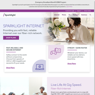  CABLE ONE  aka (CableONE, Sparklight)  website