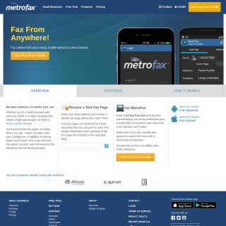 MetroFax  website