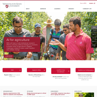  Washington State University  aka (WSU Pullman)  website