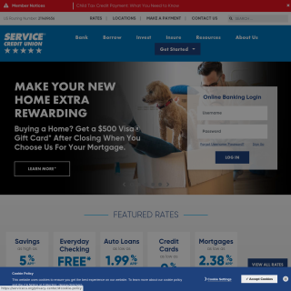  Service Credit Union  aka (Service Federal Credit Union)  website