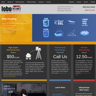 Lobo Internet Services  website