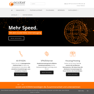 ecotel communication ag  website