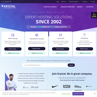 Krystal Hosting  website