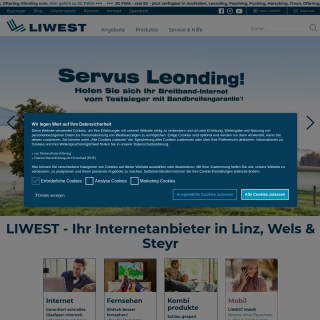 Liwest Kabelmedien GmbH  website