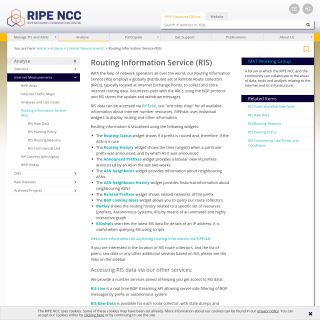 RIPE NCC RIS Project  website