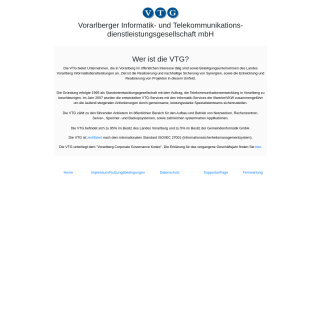 Vorarlberger Informatik- und Telekommunikationsdienstleistungsgesellschaft mbH (VTG)  website
