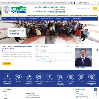Powergrid Corporation of India Limited  website