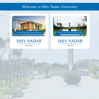 Shiv Nadar University  website