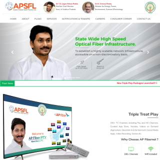 Andhra Pradesh State FiberNet  website