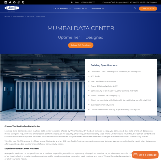  Web Werks DataCenter  aka (Web Werks Mumbai DC 2)  website
