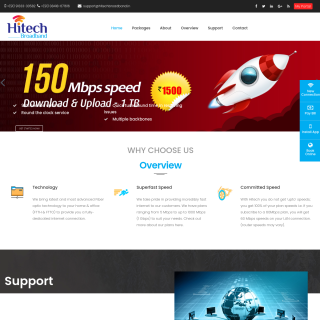 Hitech Broadband  website