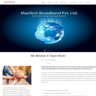 Maxtech Broadband  website