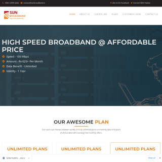 Sun Broadband And Data Services  website