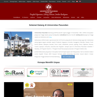 Universitas Pasundan  website