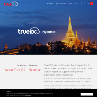 True Internet Data Center, Myanmar  website