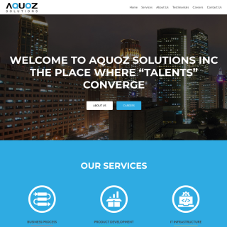 Aquoz Solutions  website