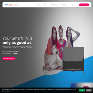 Tata Sky Broadband  website