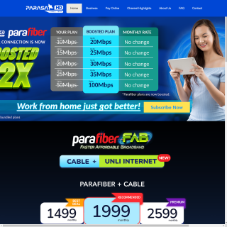 Parasat Cable TV  website