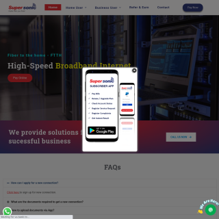 Super Sonic Broadband Pvt Ltd  website