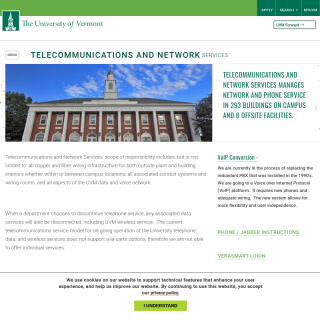  The University of Vermont  aka (The University of Vermont and State Agriculture College)  website