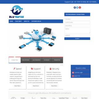 Bluwaves Internet Services India  website