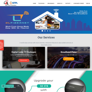 DL GTPL Broadband  aka (DL Fibernet)  website