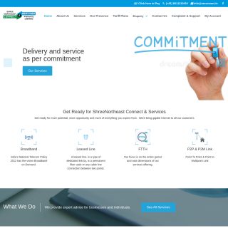 Shreenortheast Connect and Services  website