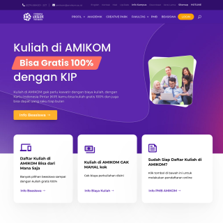 Universitas Amikom Yogyakarta  website
