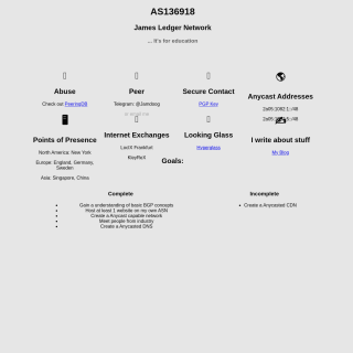  James Ledger Network  website