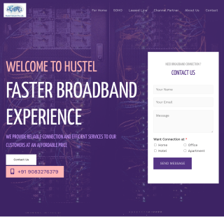 Hustel Telecom  website