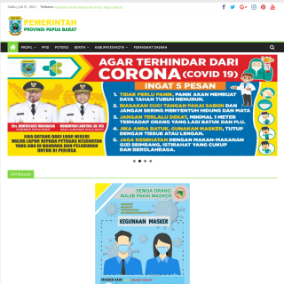  DINAS KOMINFO PEMDA PAPUA BARAT  website