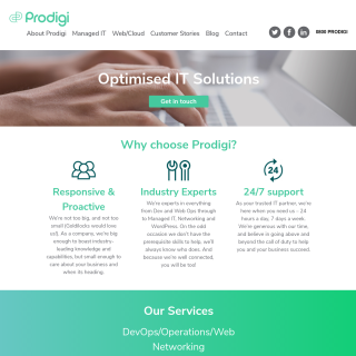 Prodigi Technology Services Limited  website