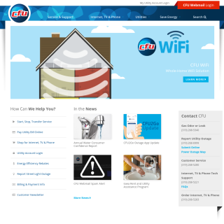 Cedar Falls Utilities  website