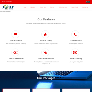 Jolly Broadband  website