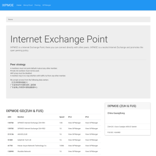  IXPMOE Internet Exchange  aka (IXPMOE)  website