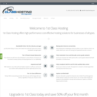  1st Class Hosting  website