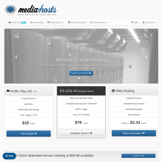 Media-Hosts Inc.  website