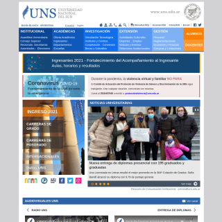  Universidad Nacional del Sur  website