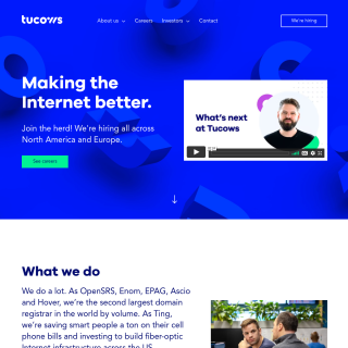 Tucows  website