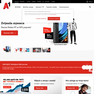 A1 Hrvatska  website