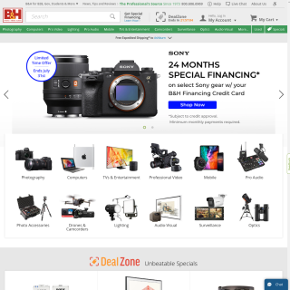  B&H Photo Video  website