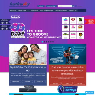 Hathway IP Over Cable Internet  website