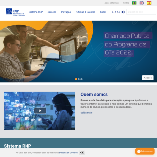 Rede Nacional de Ensino e Pesquisa - RNP  website