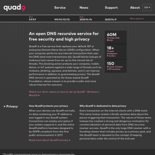  Quad9  aka (CleanerDNS, Inc.)  website