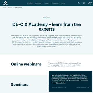  DE-CIX Academy Educational Network  aka (DE-CIX)  website