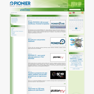 PIONIER IX transit  aka (PIONIER Polish Optical Internet)  website