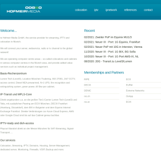 Hofmeir Media  website
