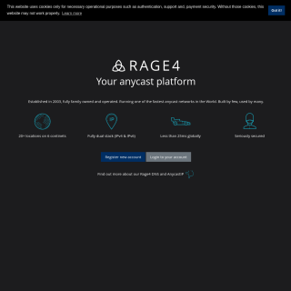 Rage4 Networks Limited  website